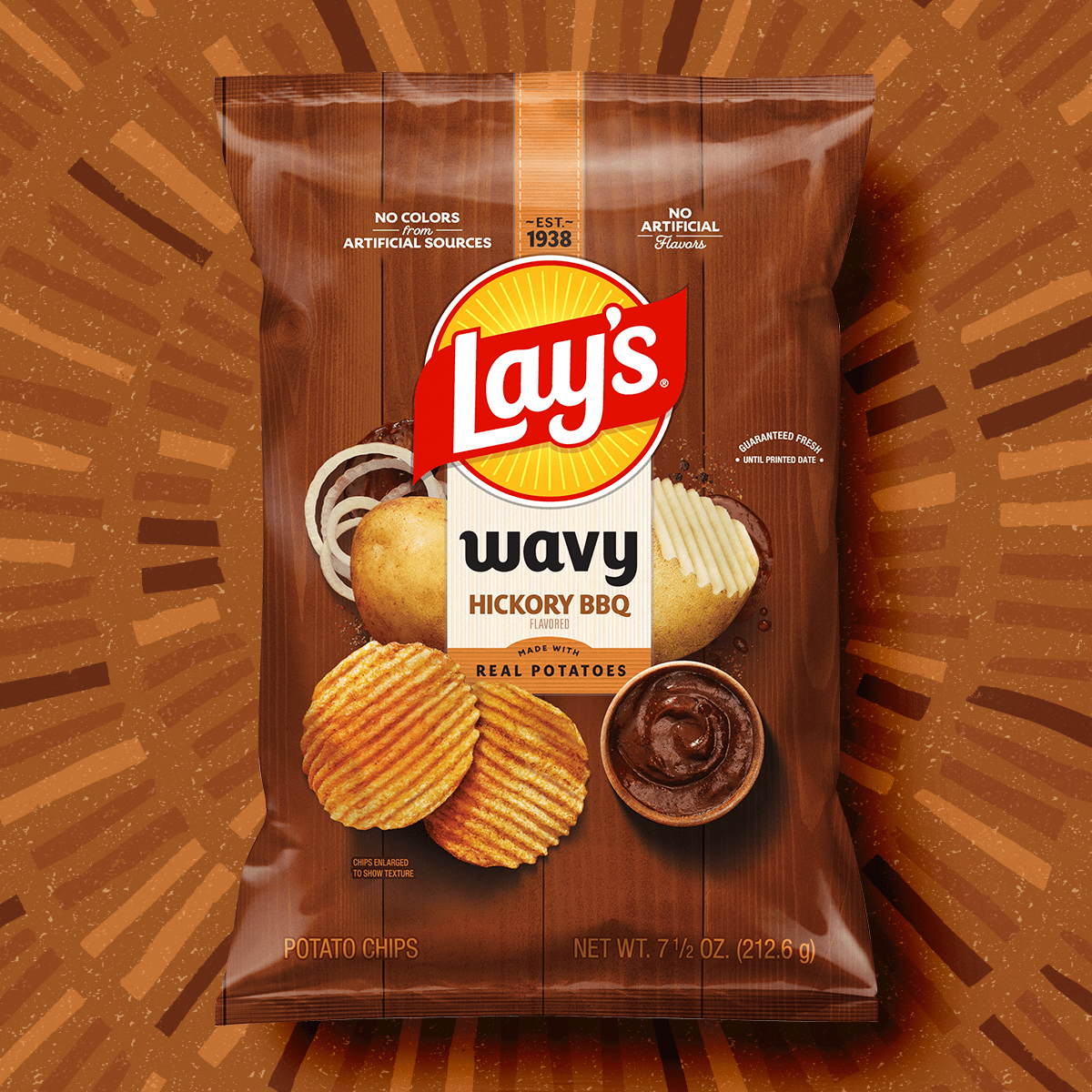 LAY'S® Wavy Hickory BBQ Flavored Potato Chips