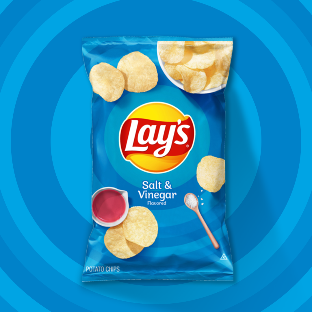  Lay's Potato Chips, Salt & Vinegar, 7.75 Oz