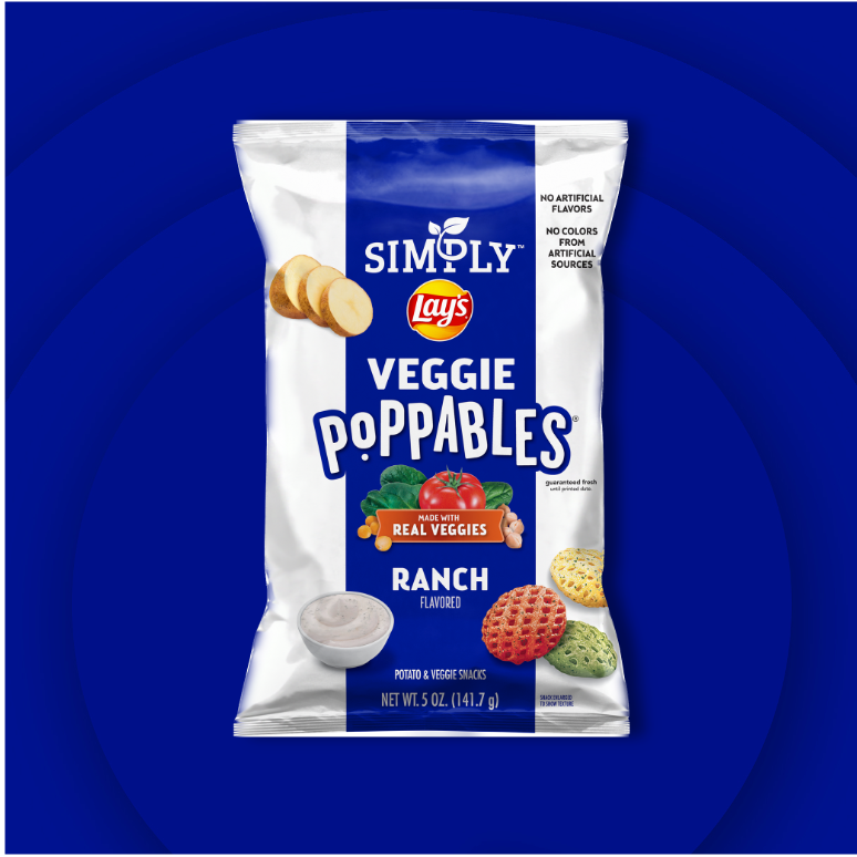 SIMPLY LAY’S® Veggie Poppables® Ranch Flavored Potato & Veggie Snacks