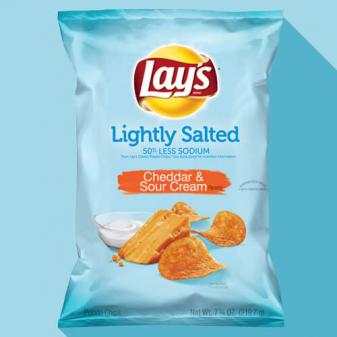 LAY'S® Lightly Salted Cheddar & Sour Cream Flavored Potato Chips