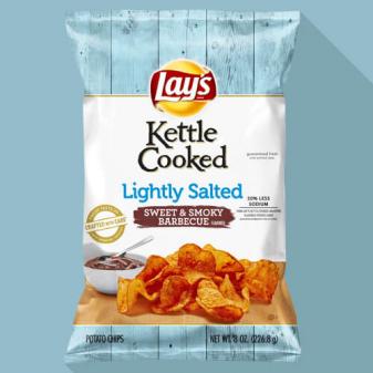 LAY'S® Kettle Cooked Lightly Salted Sweet & Smoky BBQ Flavored Potato Chips