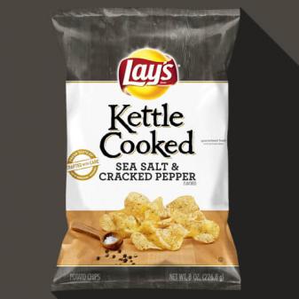 LAY'S® Kettle Cooked Sea Salt & Cracked Pepper Flavored Potato Chips